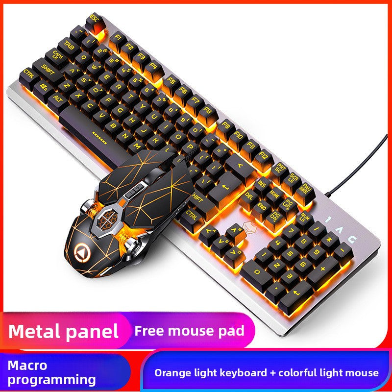 Silver Condor game keyboard, mouse and earphones three-piece set, mechanical feel keyboard and mouse kit