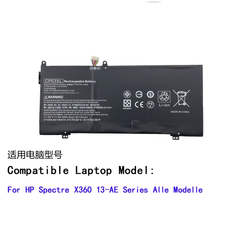 (Shipping fee not include)forfor惠普 HP Spectre X360 HSTNN-LB8E TPN-Q195  battery CP03XL