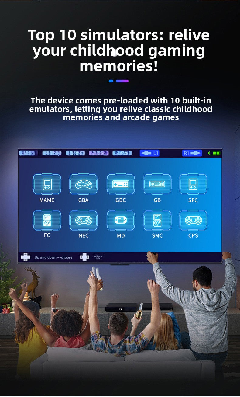 7.1" inch X12PLUS IPS HD Linux Dual Models 3000mAh rechargable 2.4G wireless gamepad games Handheld Game Player console Mini arcade 8 big emulator retro PSP handheld FC GBA