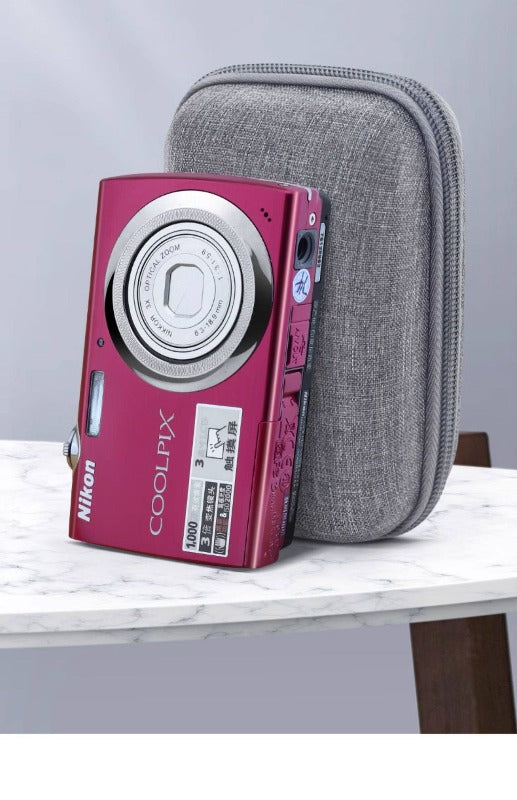 CCD camera bag, card machine storage bag, suitable for Canon, Sony, Fuji, Nikon, camera case, hard case, retro card machine storage box, small digital camera storage bag, shockproof, compressive and anti-drop warehouse Digital camera accessories