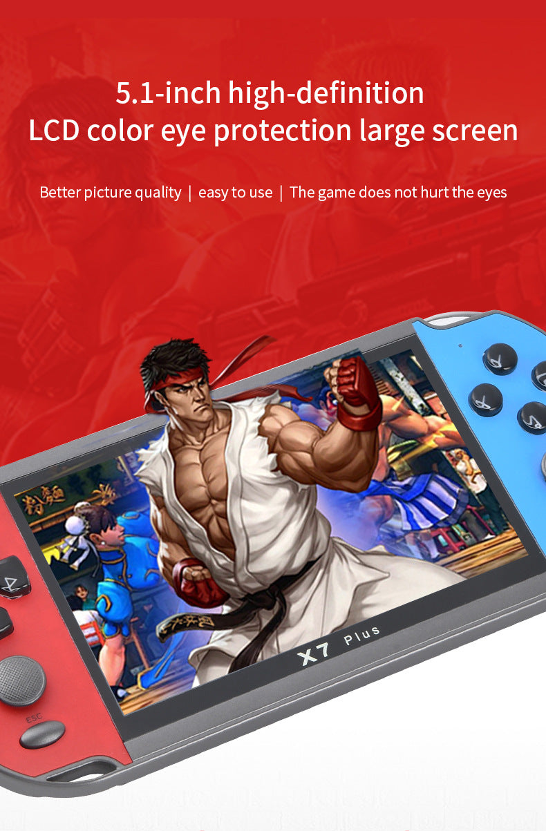 5.1" nch x7 plus HD 15000 games Dual Joystick Handheld Game Player console Nostalgic 128-bit retro game console