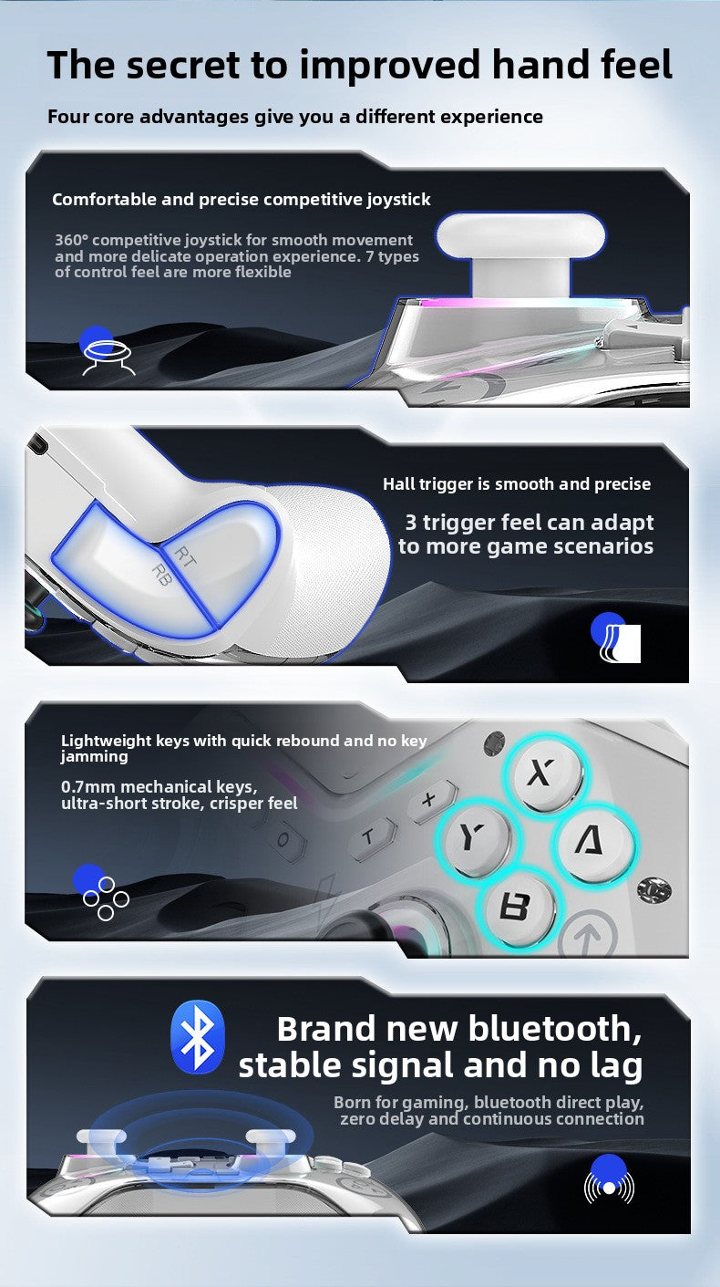 New SWITCH programmable gamepad Steam/IOS/Android universal wireless Bluetooth controller