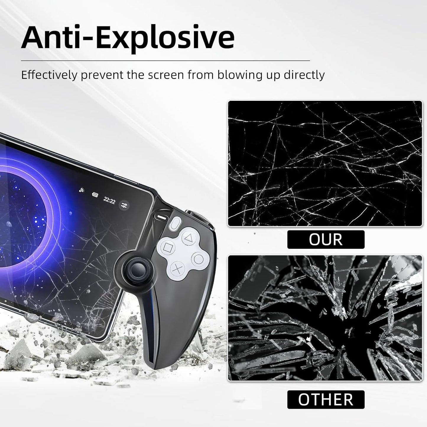 For PlayStation Portal Remote Play Crystal Case PS5 Streaming Handheld PC Case