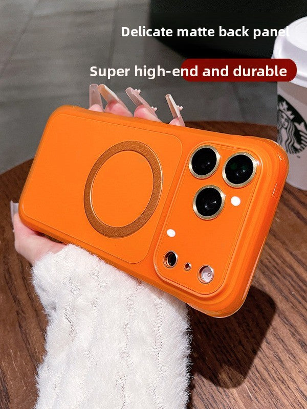 Airbag anti-drop magnetic suction for iPhone 17promax mobile phone case The new iPhone16 seconds becomes larger Windows with lens film Magnetic suction protective case 16pro Airbag anti-drop case Phone accessories