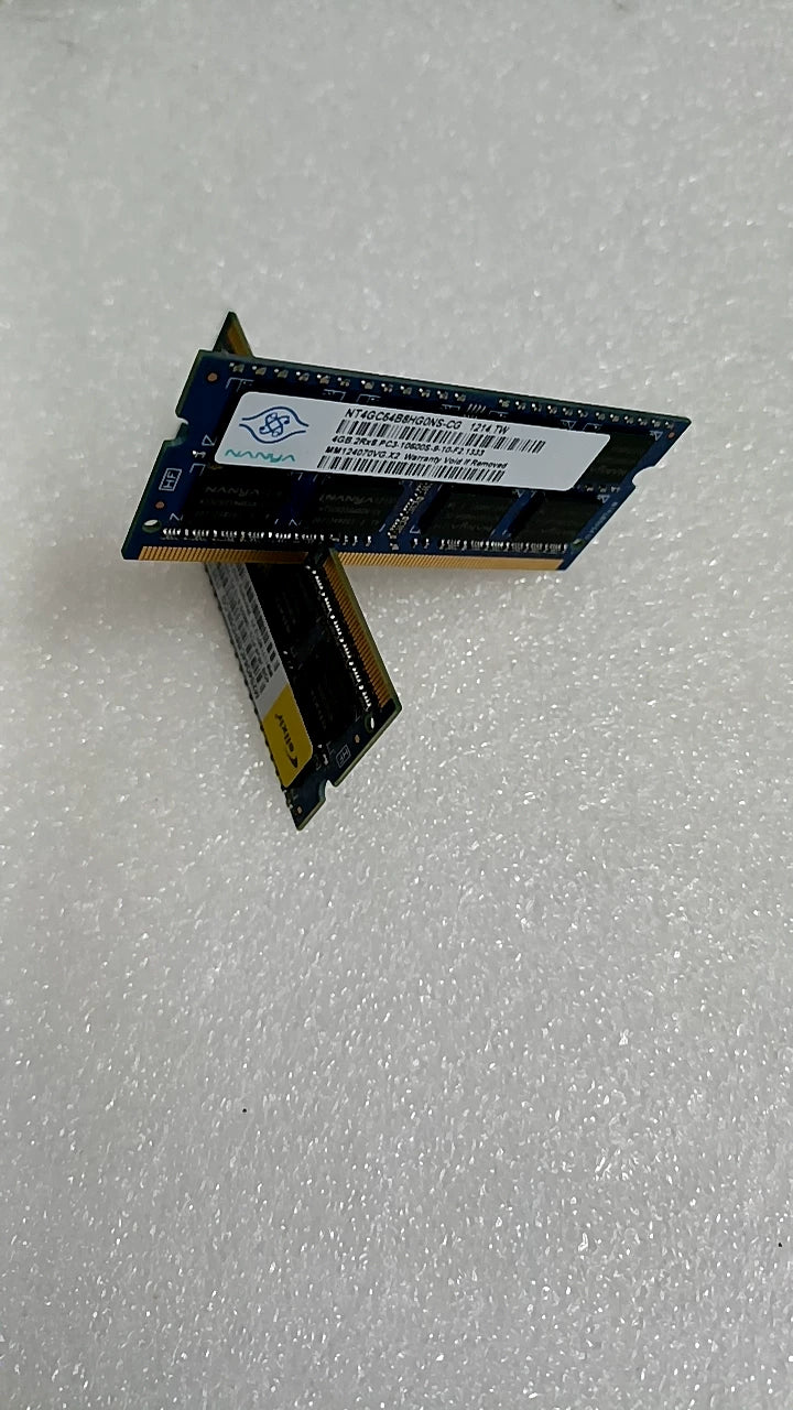USED For Notebook Samsung Kingston Micron Hynix 3rd Gen Memory Stick DDR3 2G 4G 8G 8500 1333 1600  PC3L  Laptop RAM memory