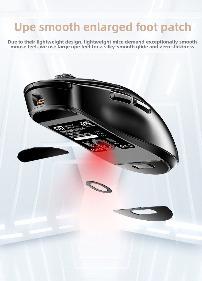 Silver carving G17 lightweight hole mouse Bluetooth wireless three-mode game e-sports computer RGB wired