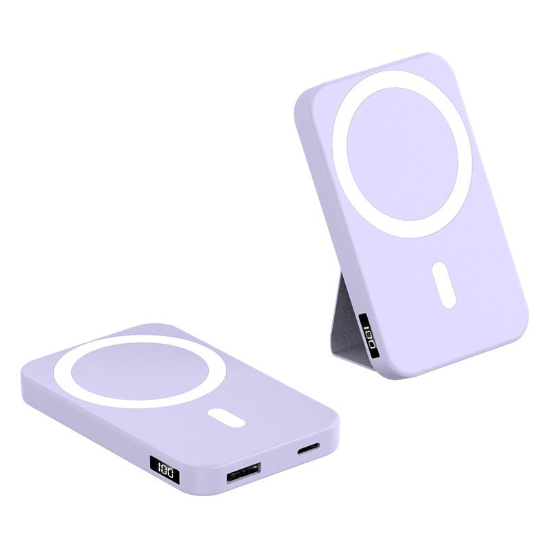 Magnetic fast charging power bank wireless with bracket mini mobile power supply