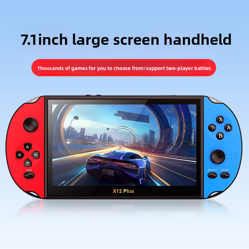 7.1" inch X12PLUS IPS HD Linux Dual Models 3000mAh rechargable 2.4G wireless gamepad games Handheld Game Player console Mini arcade 8 big emulator retro PSP handheld FC GBA