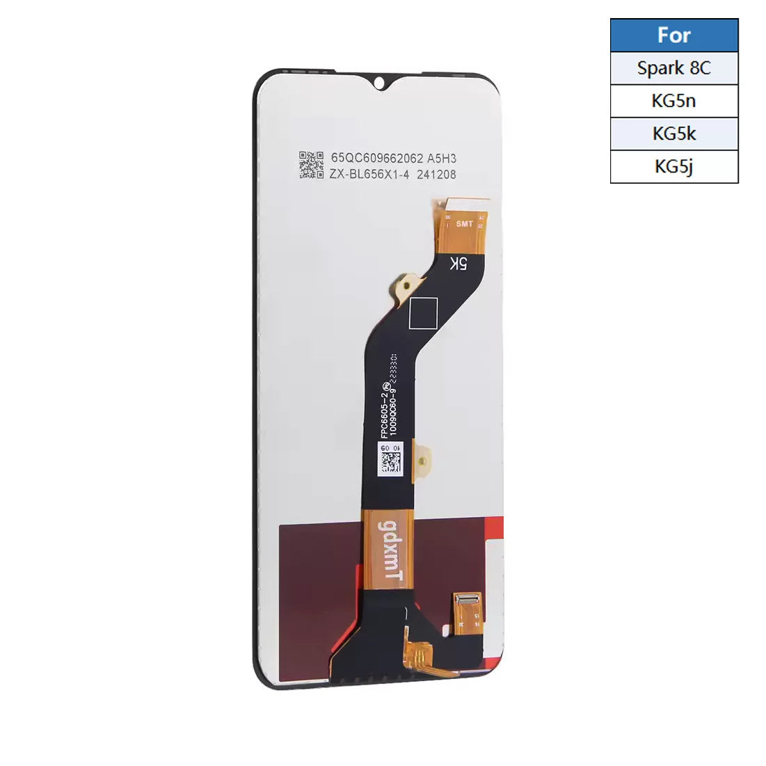 LCD Touch screen assembly for Tecno Spark 7Pro KF8 KG6K A49 KG5n X662 KG7