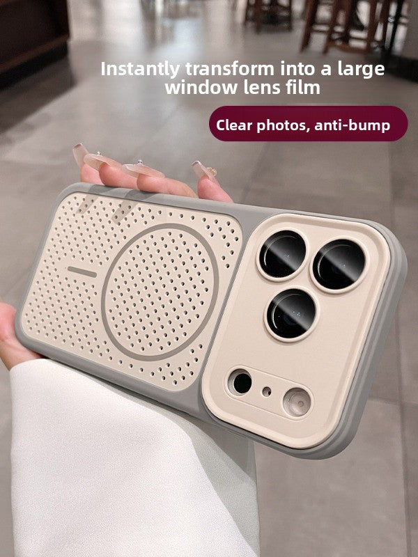 Mesh heat dissipation magnetic suction for iPhone 17promax mobile phone case new color scheme cherry red iPhone16 seconds bigger window breathable magnetic suction 15pro all-inclusive anti-drop case Phone accessories