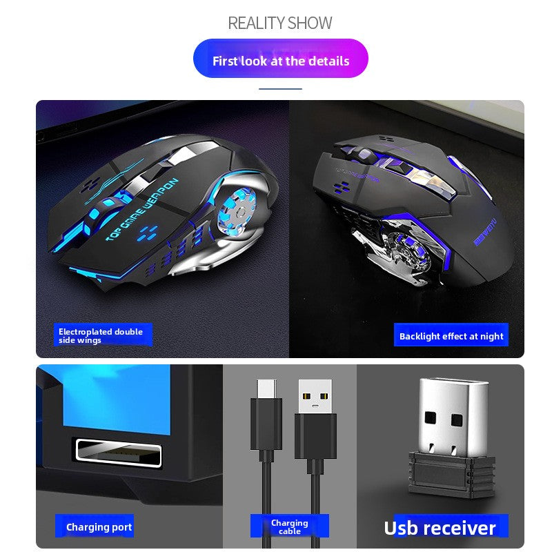 WYG94 Hot Wheels luminous game eat chicken e-sports mouse