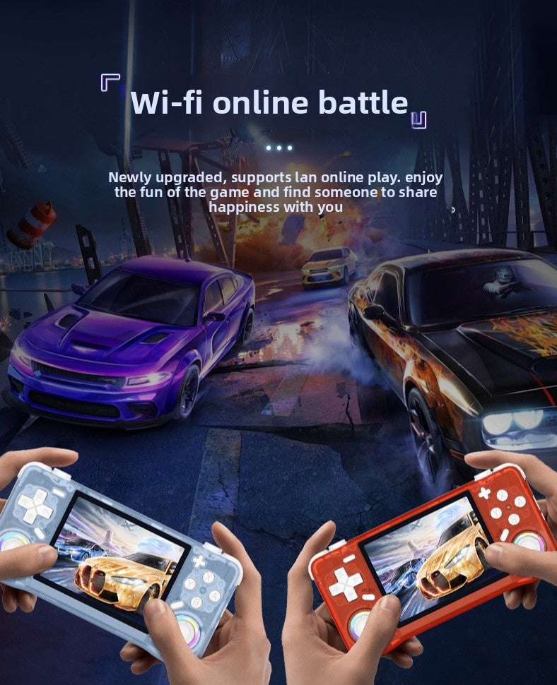 3.5" inch XF35H IPS HD WIFI Online match fight Linux Dual 3D joysticks RGB 4000mAh rechargable supporting 2.4G wireless Gamepad connected games Handheld  Player console