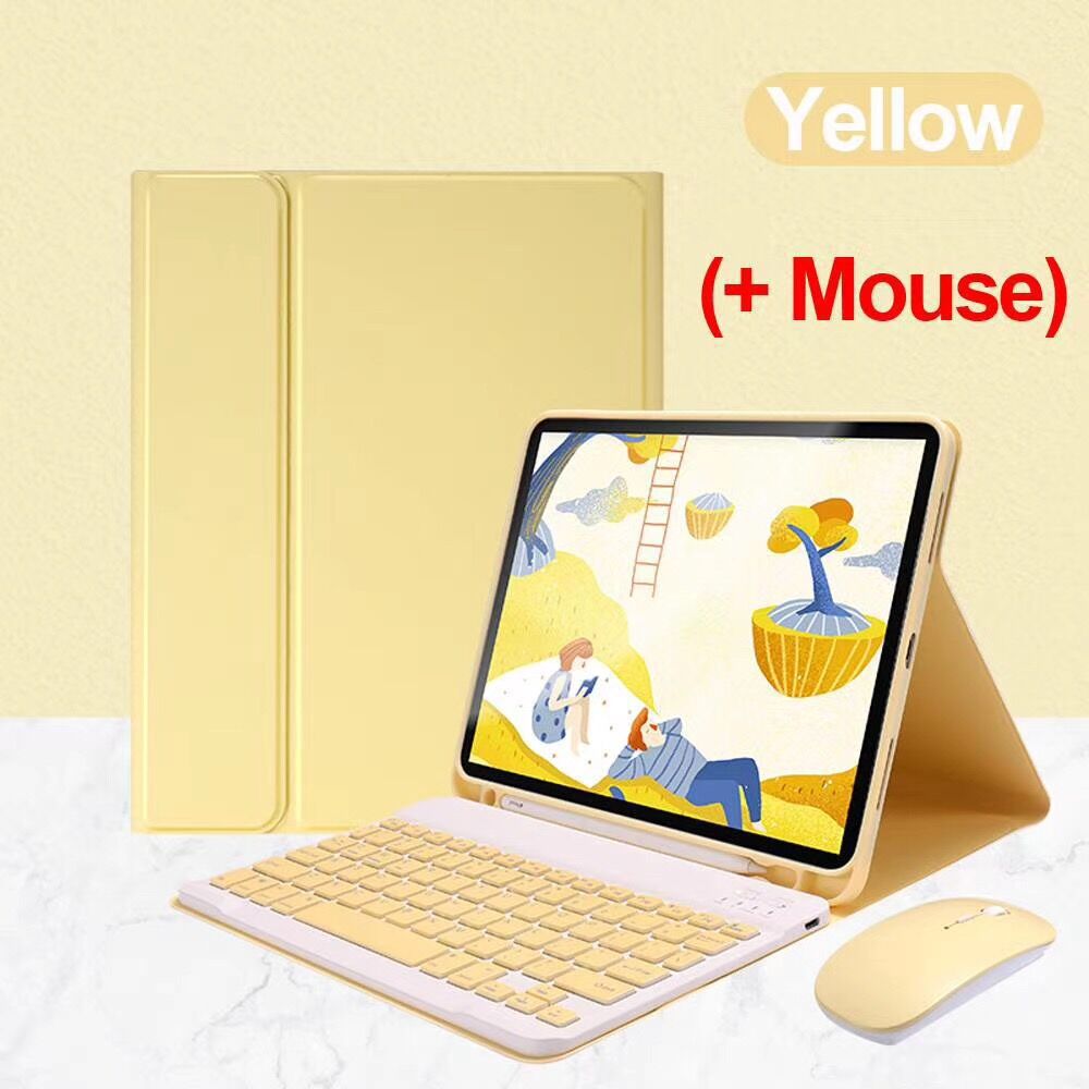 For iPad10 Bluetooth Keyboard Pro11 Case air4 Mouse 10.2 Tablet iPad789 Pen Slot Leather Case protective Accessories