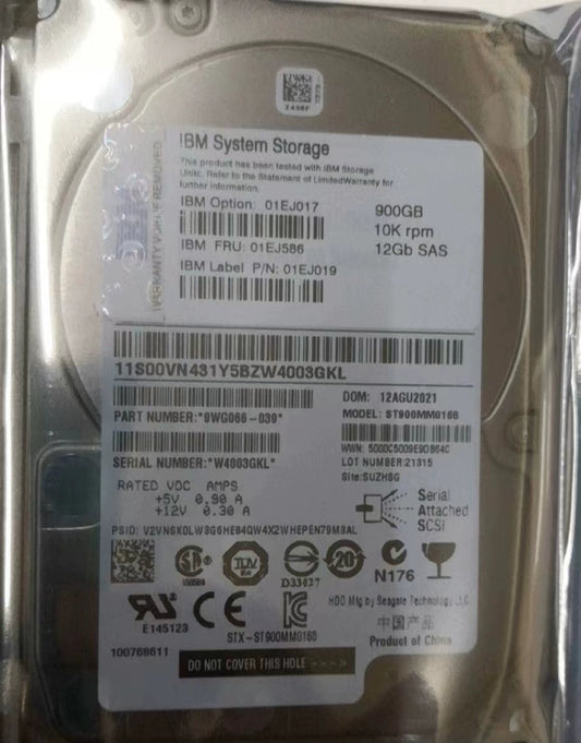 IBM 01EJ586 V3700 V2 01DE351 01EJ719 Storage Hard Disk Servicer