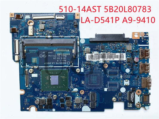 (Shipping fee not include)Lenovo/ lenovo motherboard system board 510-14AST LA-D541P A9-9410