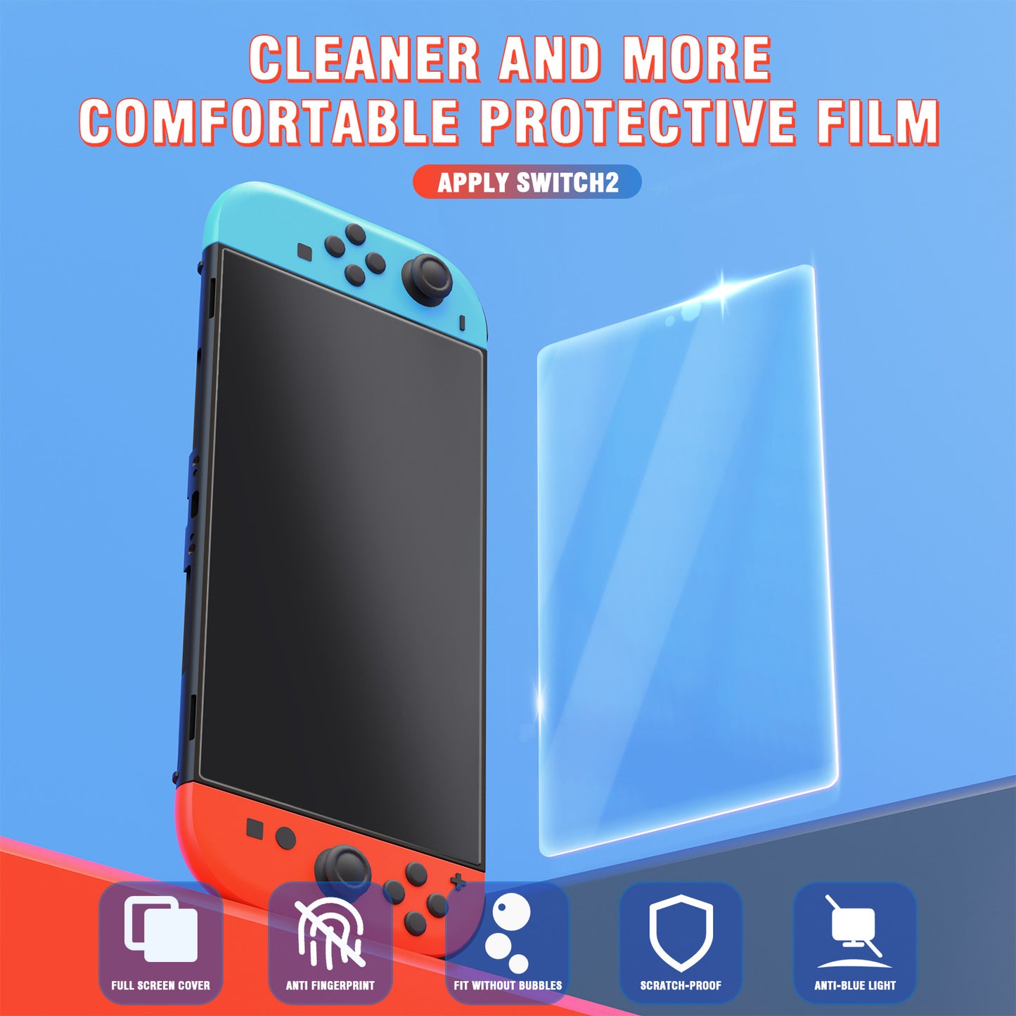 For Nintendo switch 2 tempered film Nintendo switch console screen protector tempered film