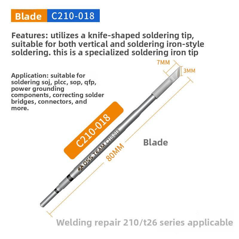 C210 welding table, mobile phone repair tools heat up 2 seconds automatic sleep electric soldering iron handle  high-power welding Soldering Iron Tip Reviving Paste repair tools