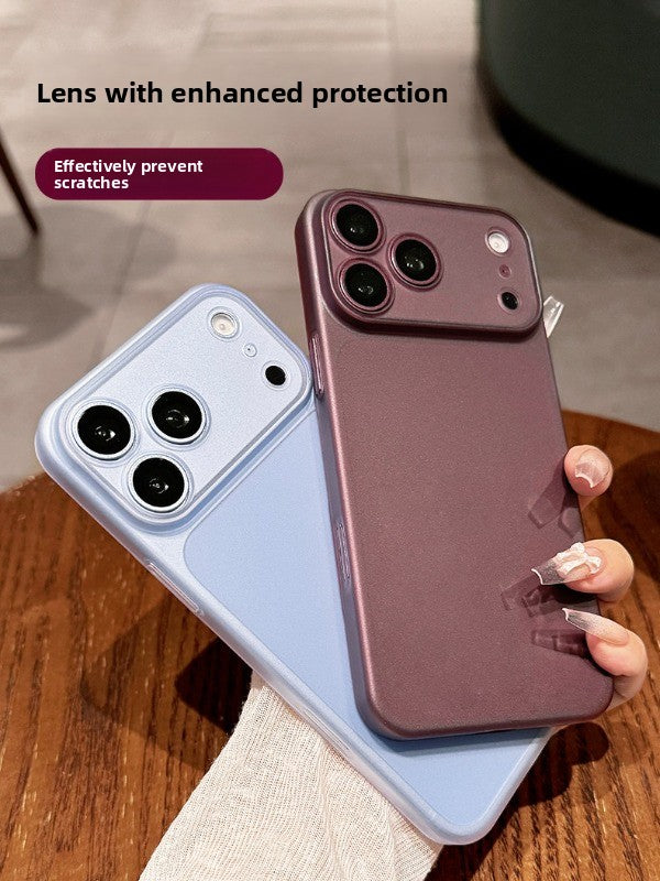 Soft mist matte iPhone 18promax mobile phone case New iPhone18 ultra-thin matte ice hard case 17pro fine hole lens protection 16 men's and women's ins wind case Phone Accessories