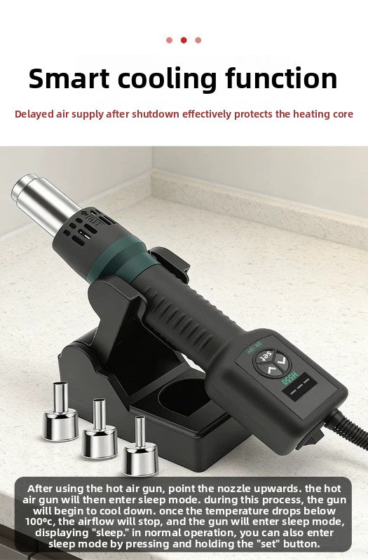 Portable digital brushless hot air gun high power dismantling and soldering table electronic main board repair hot air solder gun repair tools