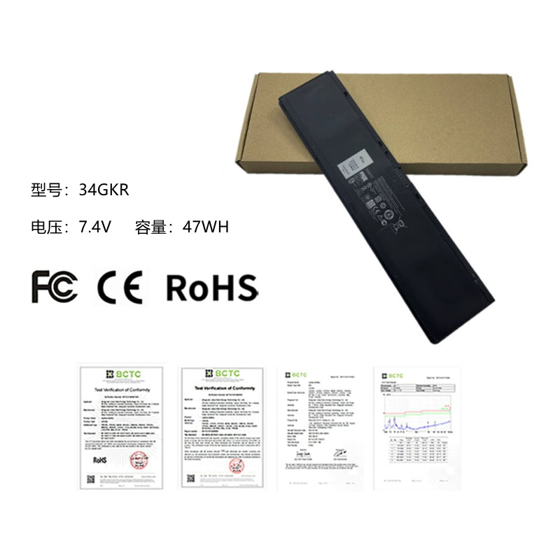 (Shipping fee not include)全新 Dell DELL Latitude E7440 E7450 34GKR 3RNFD  replacement  battery