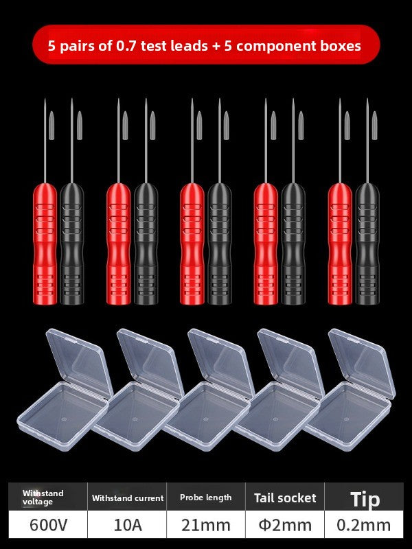 Multimeter probe pen extra tip steel needle thin needle adapter lengthened extension replacement needle can be broken thread Repair tools