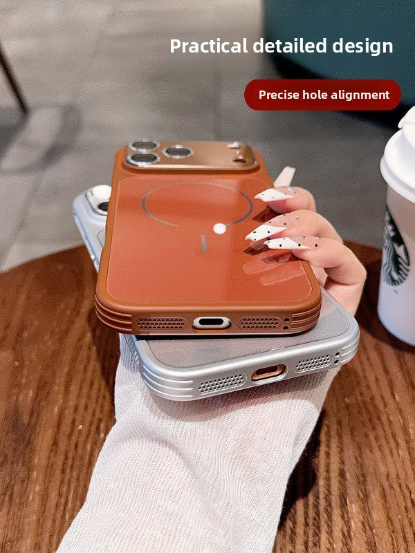 Ice heat dissipation Magnetic suction For iPhone 18promax mobile phone case New iPhone17 with lens film All-inclusive protection 16Pro Side heat dissipation and breathability 15 men's and women's cases Phone Accessories