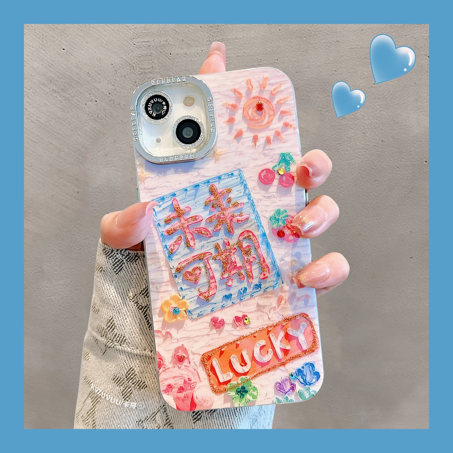 Accessories for Apple 15Promax mobile phone case iphone14 Blu-ray Epoxy Dot Drill 13 Simple text 12 Internet celebrity female