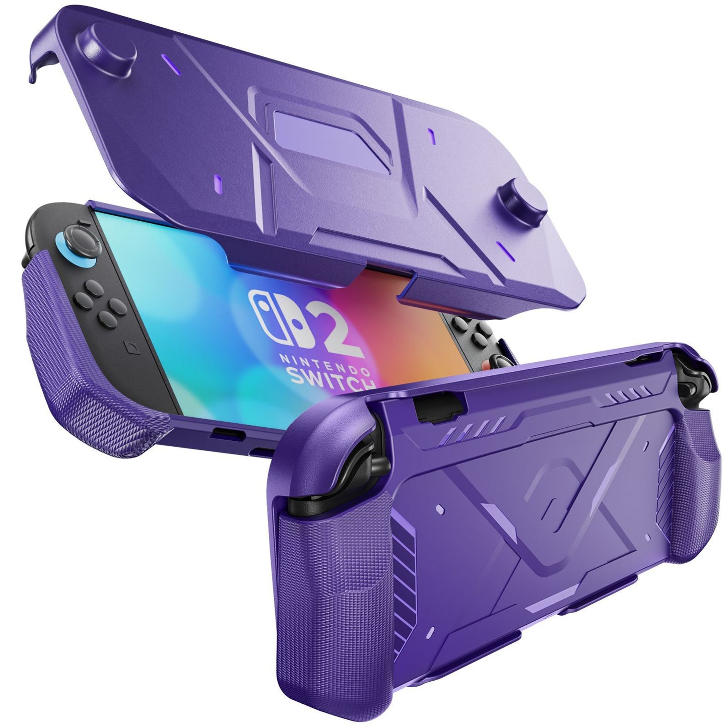 Suitable for SWITCH2 game console protective case NS2 game console, mecha wind protective cover TPU soft bottom PC cover