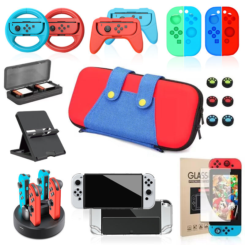Suitable for Nintendo switch storage bag set switch OLED seat charger steering wheel game merchandise