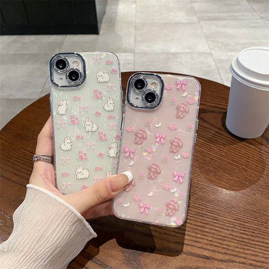 Accessories for iPhone15promax mobile phone case Apple 14 Pro shell pattern rabbit 13 lens film 12 Japan and Korea 11