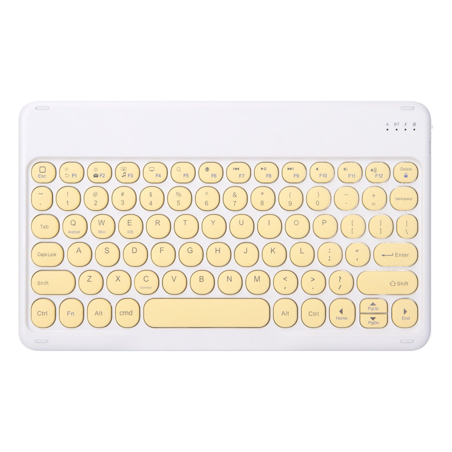 Manufacturer retro round touch bluetooth keyboard mobile phone tablet mini lightweight portable bluetooth wireless keyboard protective Accessories