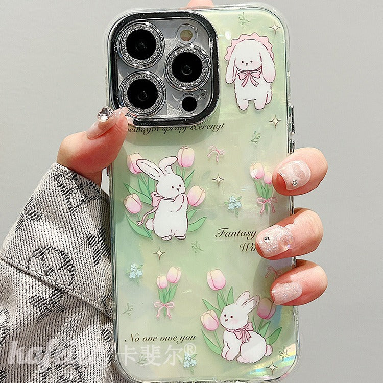 Accessories Superior sense shell flower rabbit cat bracelet iphone15pro max mobile phone case apple 13 new