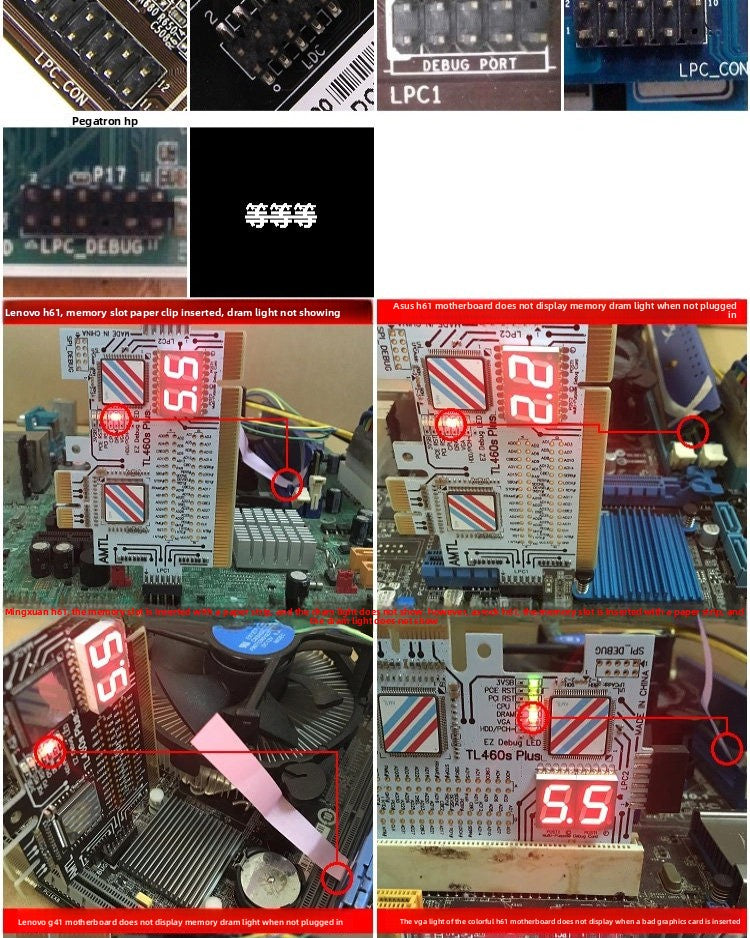 Motherboard diagnostic card Multipurpose debugging card Computer PCI E test card LPC DEBUG diagnostic card Automatic identification main board Laptop Mobile Phone Repair tools