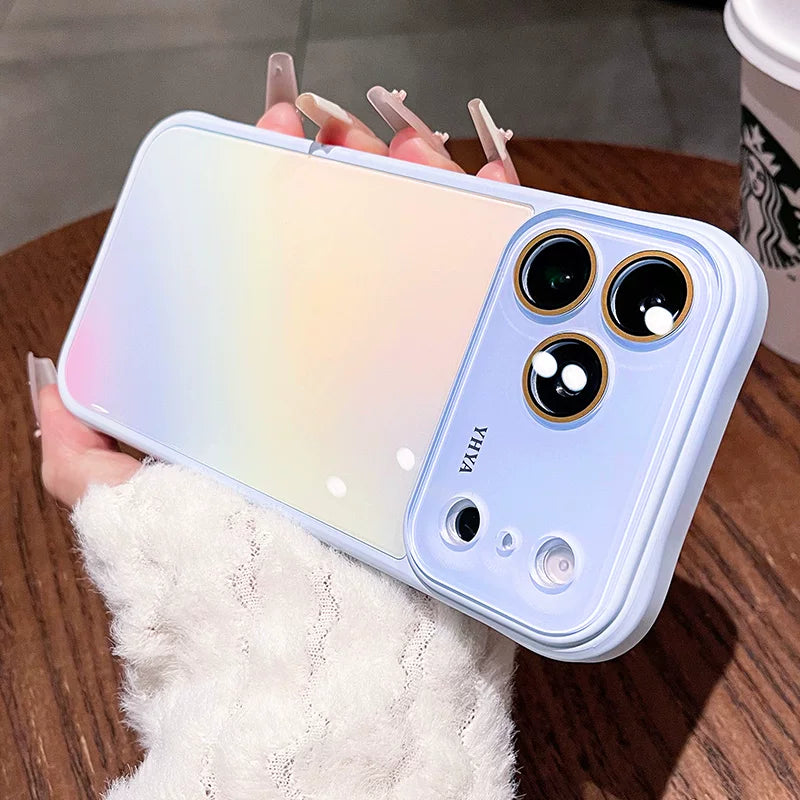 Gradual change airbag for iPhone 17promax mobile phone case New iPhone16 ice smudging large airbag four corners protective case 15pro with lens film all-inclusive case Phone accessories