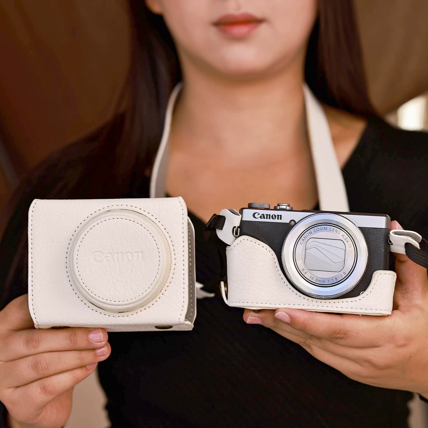 Suitable for Canon G7X3 Protective Case G7X2 Camera Case G11 G12G15/16 G1X2 Leather Case Camera Case Digital camera accessories