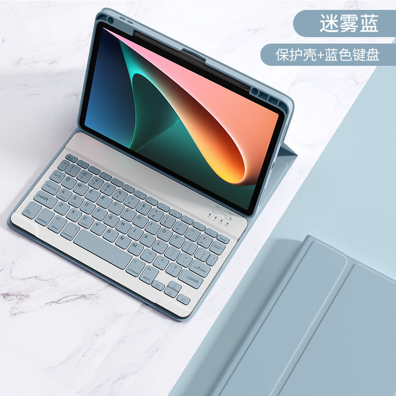 Applicable to Xiaomi tablet 6 Bluetooth keyboard cover Xiaomi 5 protective cover 11 inch round hat touch Bluetooth keyboard and mouse set protective Accessories