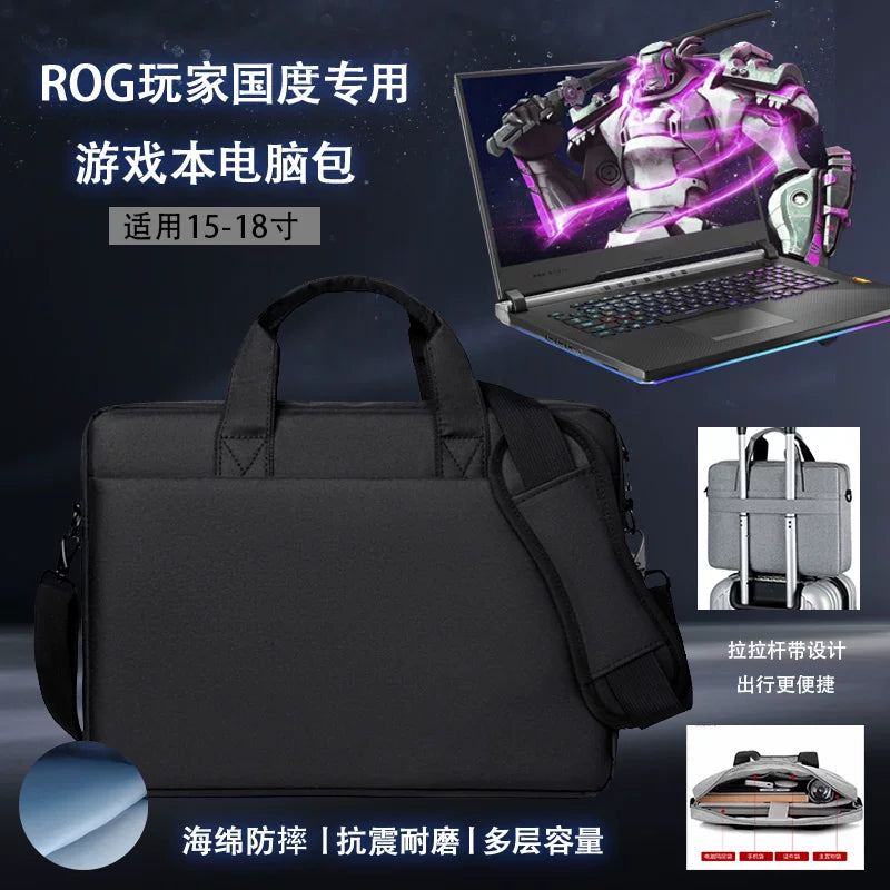 14" 15.6" 16" 17.3" 18" Laptop Bag for ASUS ROG Strix SCAR 7Plus 18 16 inch ROG 17 7Plus G713P ROG Zephyrus G16/G15 Crossbody Bag Hand Shoulder Bag