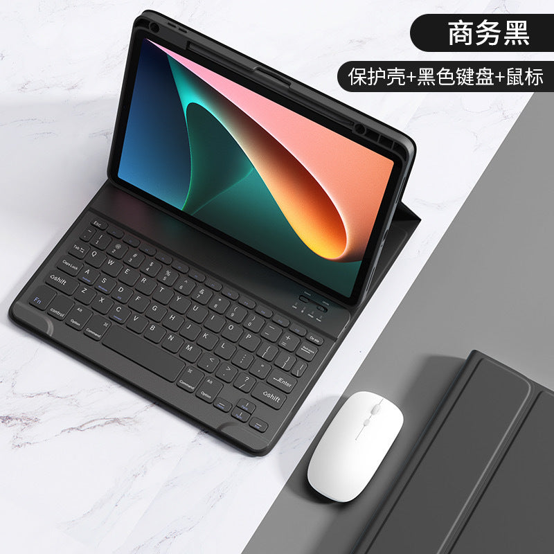 Applicable to Xiaomi tablet 6 Bluetooth keyboard cover Xiaomi 5 protective cover 11 inch round hat touch Bluetooth keyboard and mouse set protective Accessories