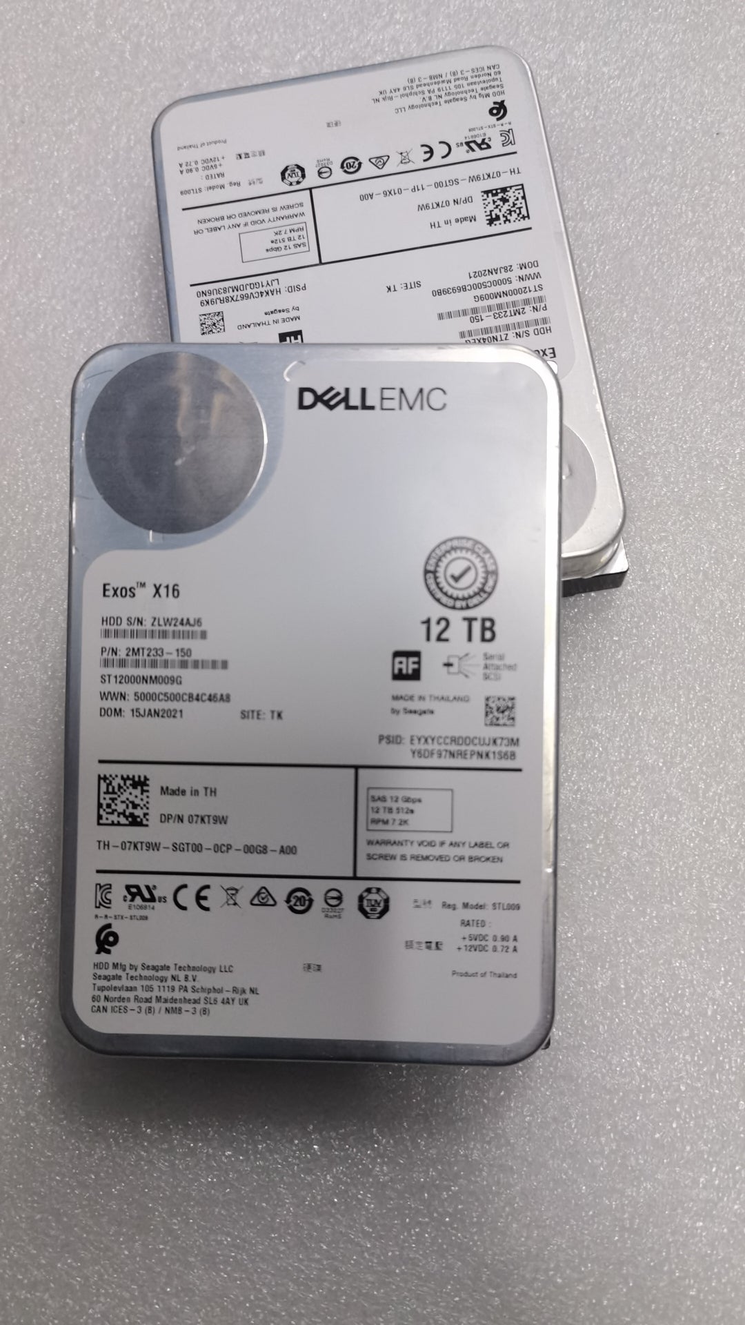DELL/Dell 12T SAS 3.5 ST12000NM009G 07KT9W Server Mechanical Hard Disk
