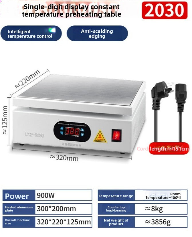 Constant temperature heating station, mobile phone repair, screen removal, LED lamp bead removal and soldering station, heating plate welding BGA preheating station