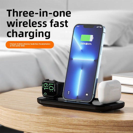 3-in-1 wireless charger, multi-function charging base, suitable for Apple 6-13 series mobile phone watch earphones
