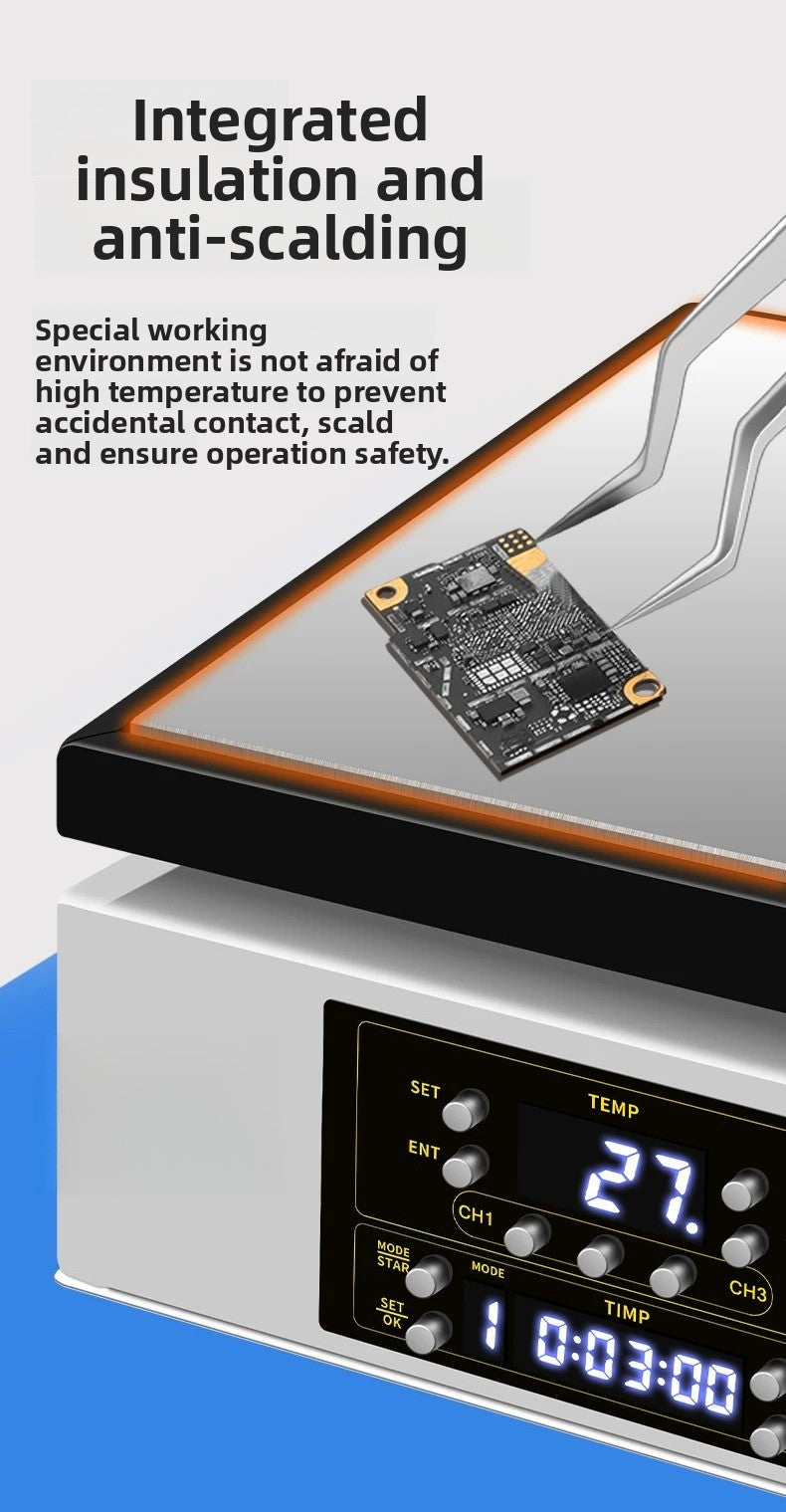 Constant temperature heating station, mobile phone repair, screen removal, LED lamp bead removal and soldering station, heating plate welding BGA preheating station