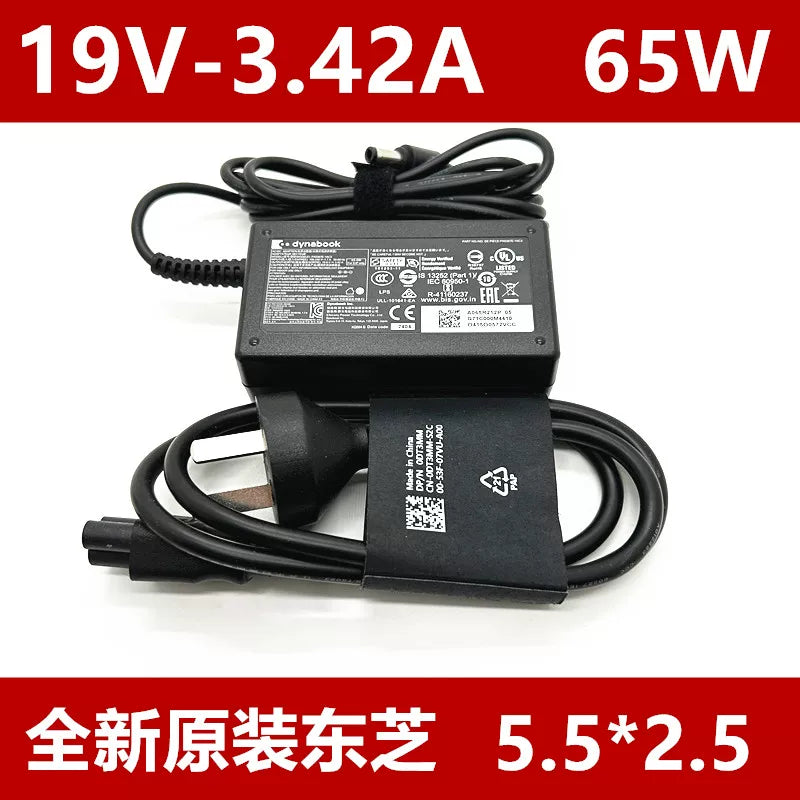 Genuine New Adapter PA5367E-1AC3 65W AC Adapter Charger for Toshiba Dynabook Z830 Z930 Toshiba Satellite Pro C30 C40 C50 A40 series PX5367K-1AC3 ADP-65DE B power supply Toshiba laptop repair parts