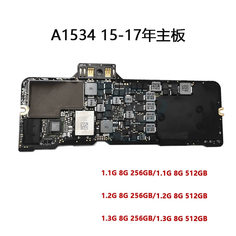 (Shipping fee not include)For apple Macbook  A1534 820-00244-A 1.1G 1.2G 1.3G 8G 256G 512G 15-17year motherboard logic board