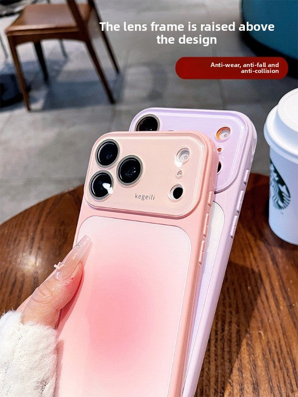 Gradually change the halo to become larger in seconds for iPhone 17promax mobile phone case The new iPhone16 seconds becomes 17pro large window Dopamine with lens film Women's protective case Phone accessories