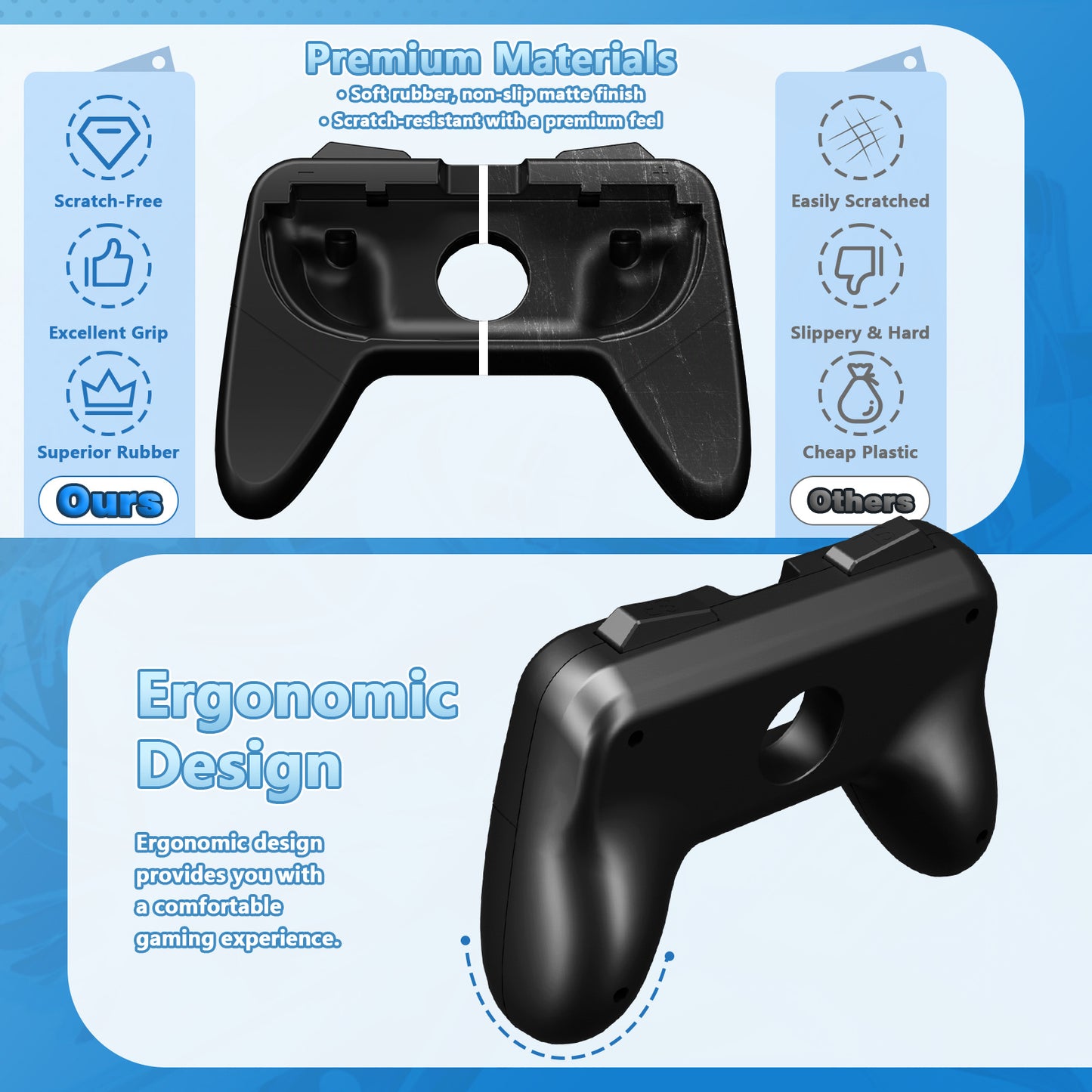 Switch 1/2 Universal Handlebar for Nintendo Swich 2 Joy-Con Grip Switch Handlebar