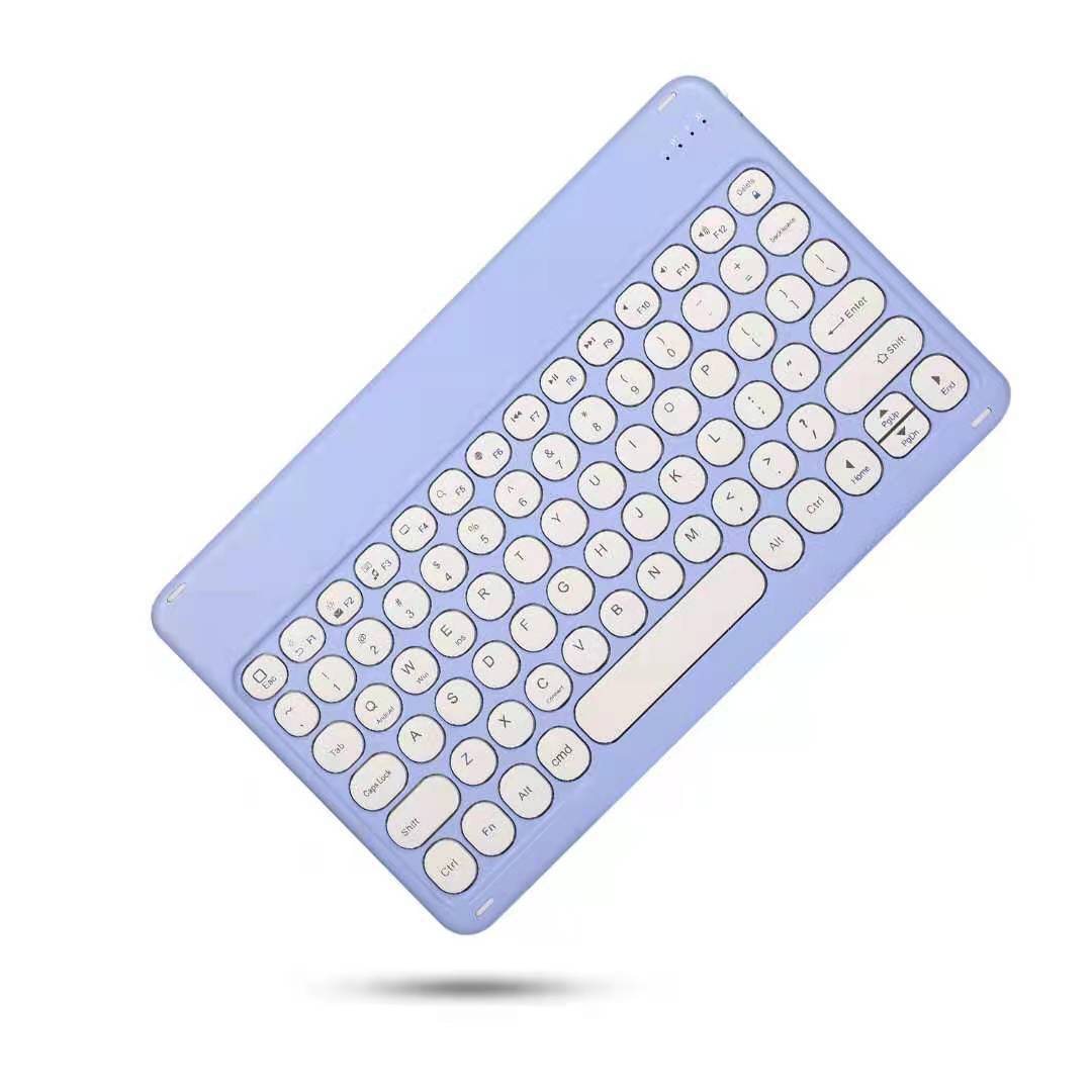 Manufacturer retro round touch bluetooth keyboard mobile phone tablet mini lightweight portable bluetooth wireless keyboard protective Accessories