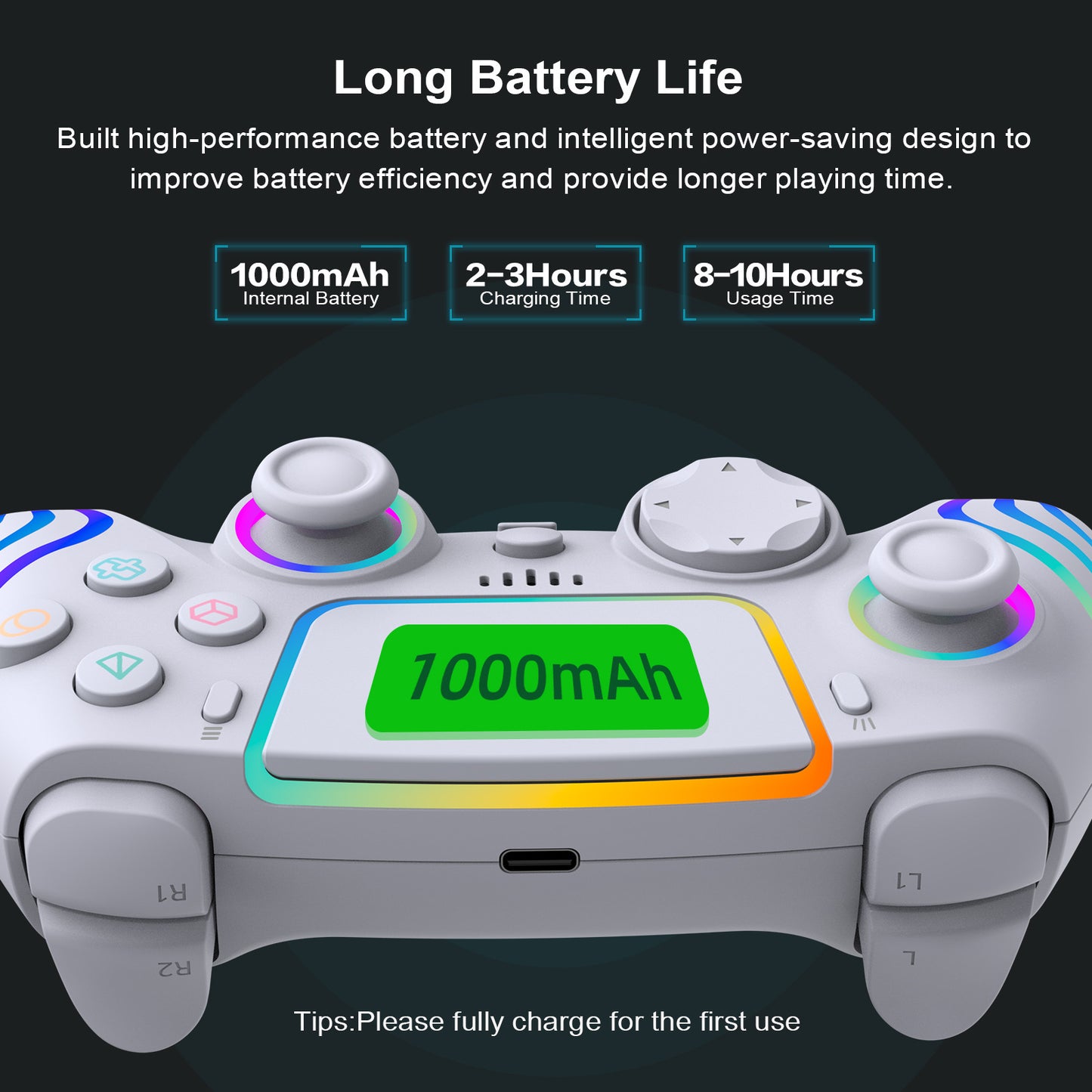 P5 wireless gamepad with colorful RGB light vibration continuous hair six-axis Switch computer handle SZ-5003G