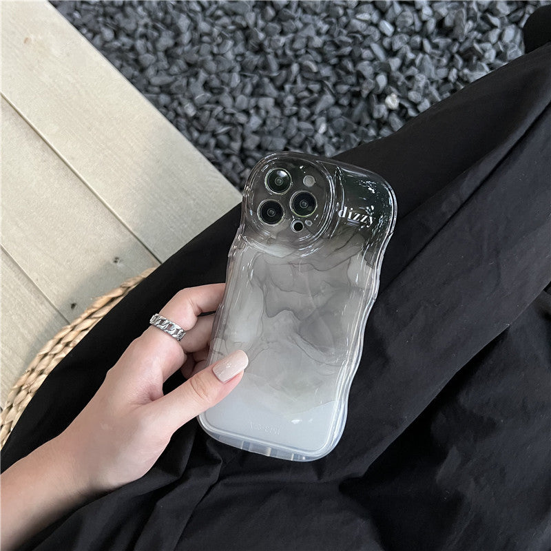 Accessories (Shipping fee not included) ins Niche black and gray ink painting Apple 13Pro/12Pro max mobile phone case for iPhone11 soft case 14