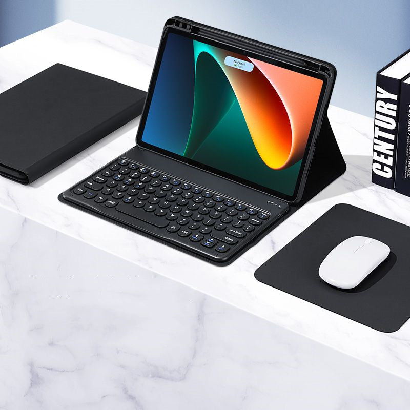 Applicable to 2023 Xiaomi Mi 6 Tablet 11-inch Bluetooth Keyboard Leather Case Xiaomi Pad5Pro Pen Slot Magnetic Protection Case Protective Accessories